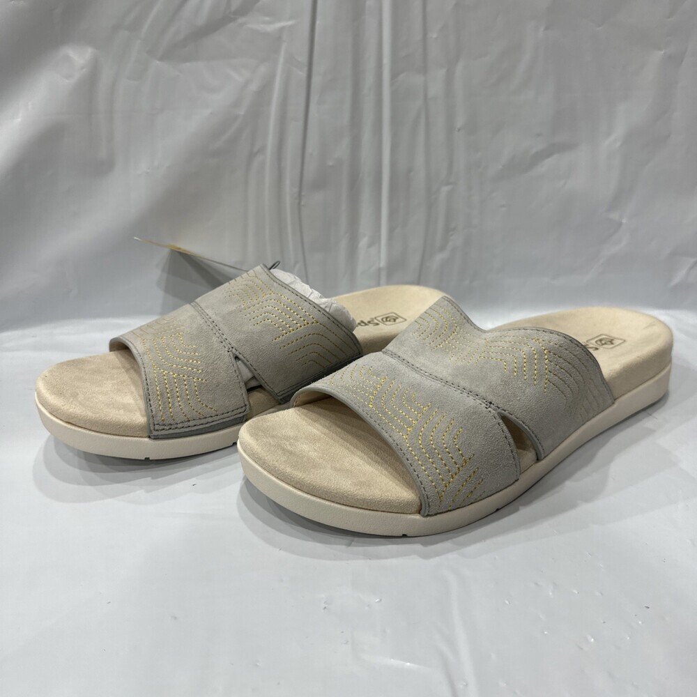 Spenco Twilight Ellie Sandals Women's Size 8.5 Light Gray Slip-On Slide EBS816